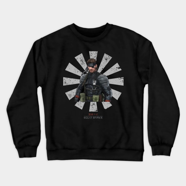 Solid Snake Retro Japanese Metal Gear Crewneck Sweatshirt by Nova5